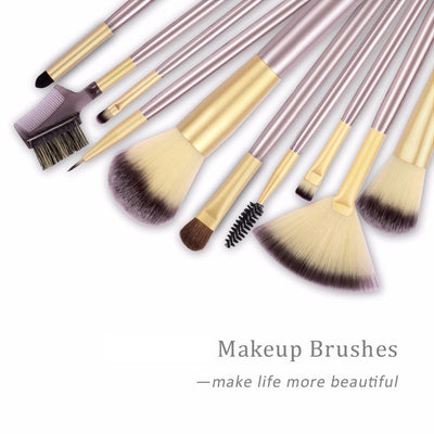 24PCS BEIGE MAKEUP BRUSHES SET