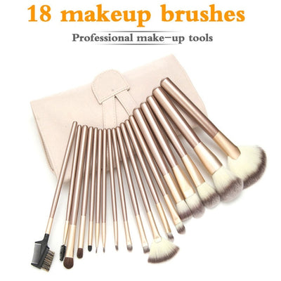 24PCS BEIGE MAKEUP BRUSHES SET