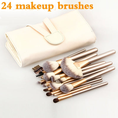 24PCS BEIGE MAKEUP BRUSHES SET