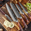 kitchen knives Set Laser Damascus pattern