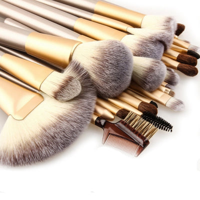 24PCS BEIGE MAKEUP BRUSHES SET