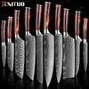 kitchen knives Set Laser Damascus pattern