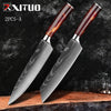 kitchen knives Set Laser Damascus pattern