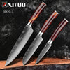 kitchen knives Set Laser Damascus pattern