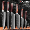 kitchen knives Set Laser Damascus pattern